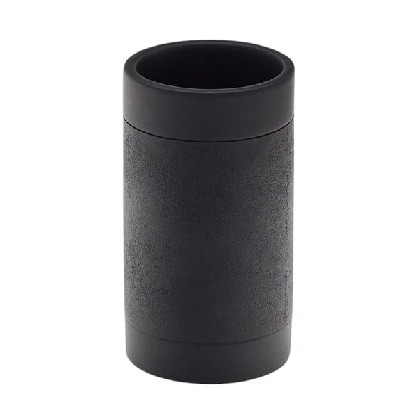Czarny kubek na szczoteczki do zębów z żywicy polimerowej Sisel – Kave Home