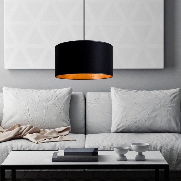 Czarna lampa wisząca z wnętrzem w kolorze złota Sotto Luce Mika, ⌀ 36 cm-image-2