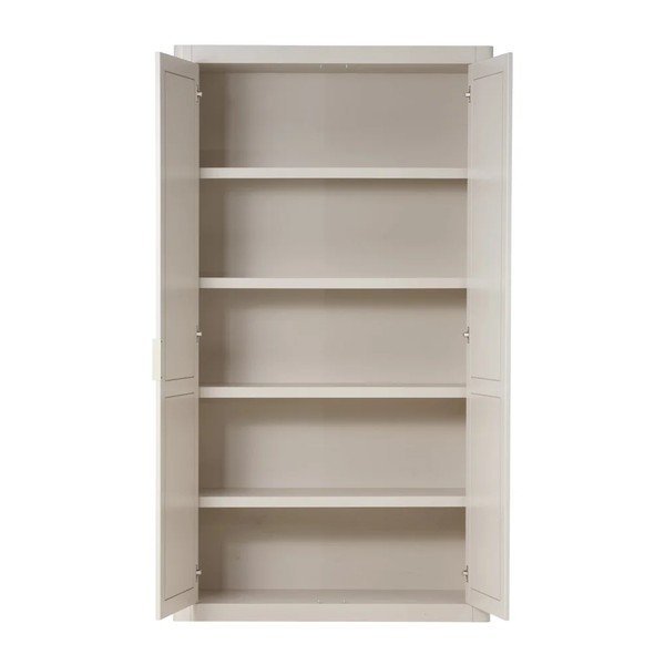 Jasnoszara szafka z litego drewna sosnowego 120x217x48 cm Gunnar – WOOOD-image-4