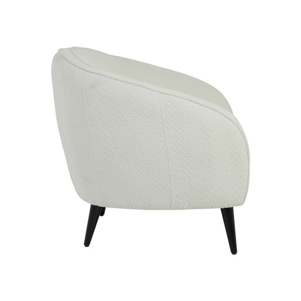 Biały fotel z materiału bouclé Almond – Light & Living-image-3