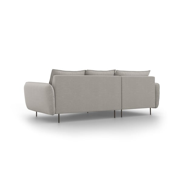 Jasnoszara sofa narożna Cosmopolitan Design Vienna, lewostronna-image-4