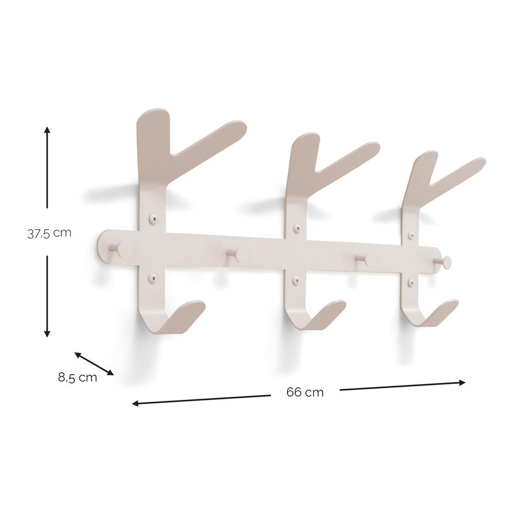 Szarobrązowy stalowy wieszak ścienny 66 cm Frondo – Spinder Design (zdjęcie 6)