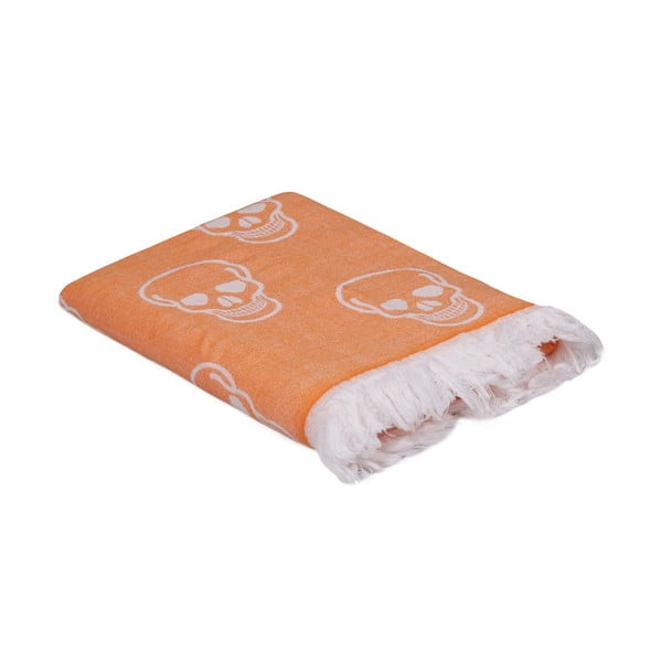 Pomarańczowy ręcznik Kurukafa, 180x100 cm