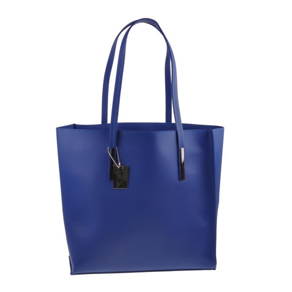 Niebieska skórzana torebka Matilde Costa Dalby
