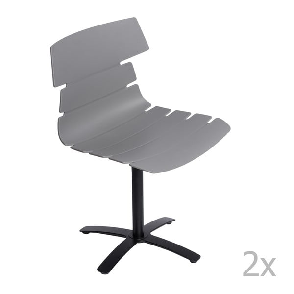 Zestaw 2 szarych krzeseł D2 Techno One