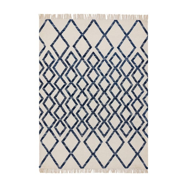 Beżowo-niebieski dywan Asiatic Carpets Hackney Diamond, 120x170 cm