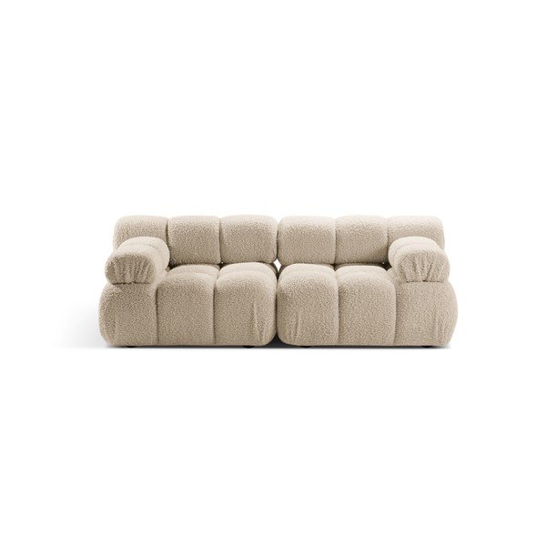 Beżowa sofa modułowa z materiału bouclé 188 cm Bellis – Micadoni Home
