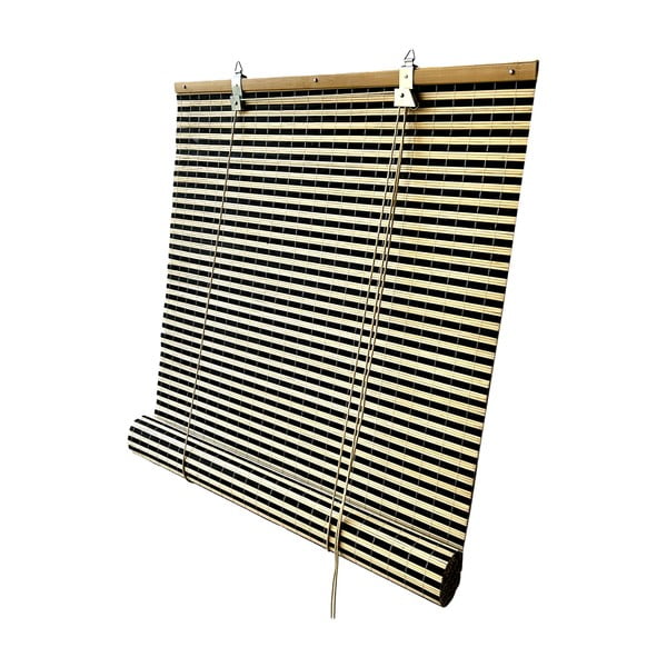 Czarno-naturalna bambusowa roleta 100x160 cm Vela – Gardinia-image-3