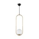 Lampa wisząca w kolorze złota Squid Lighting Arch, wys. 146 cm