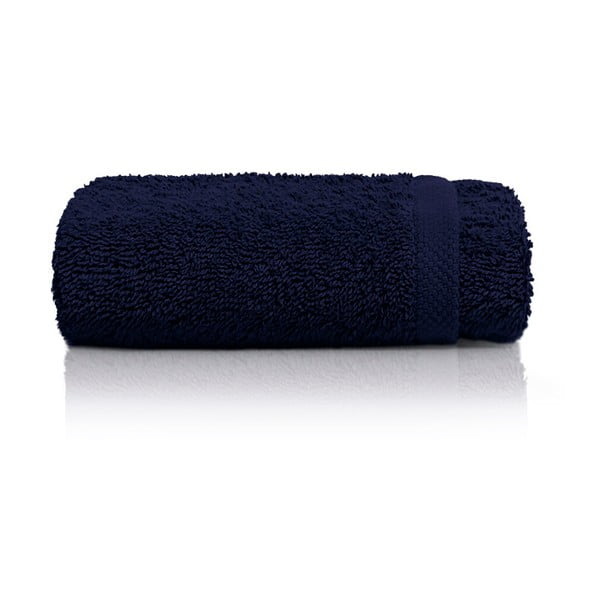 Ciemnoniebieski bawełniany ręcznik Maison Carezza Marshan, 30x50 cm
