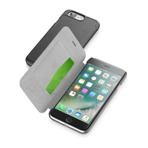 Czarna
  obudowa- portmonetka na karty Cellularline Book Essential na iPhonhe 7 Plus