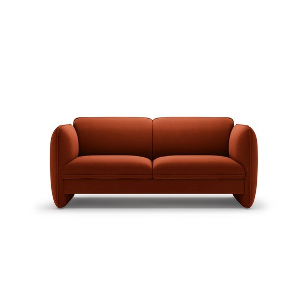 Ceglasta aksamitna sofa 168 cm Georgia – Micadoni 