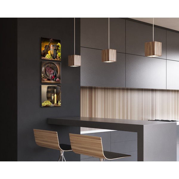 Zestaw 3 obrazów Styler Glasspik Set Wines-image-1