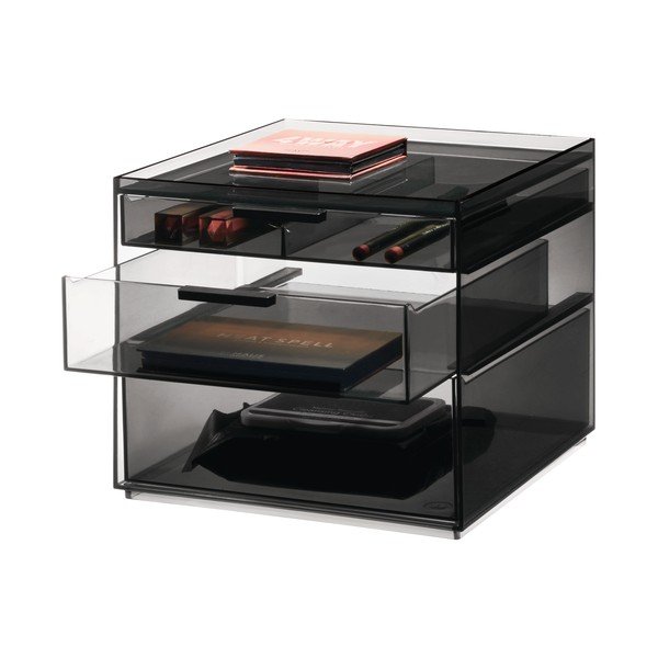 Organizer łazienkowy na kosmetyki z plastiku z recyklingu w kolorze matowej czerni – iDesign-image-3