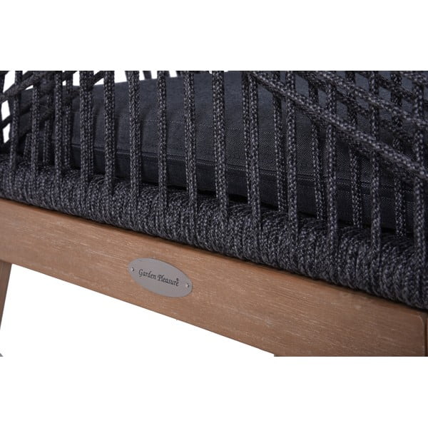 Szare drewniane krzesło ogrodowe Pomona – Garden Pleasure-image-3