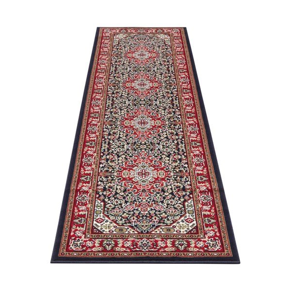 Czerwono-niebieski chodnik Nouristan Skazar Isfahan, 80x250 cm-image-2