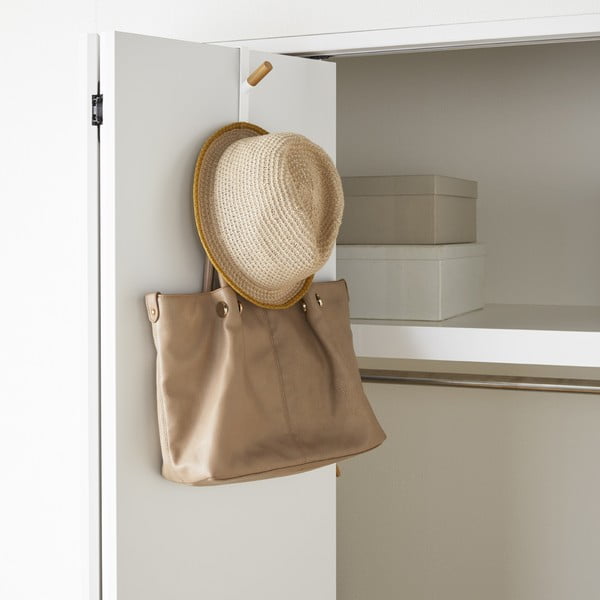 Biały metalowy wieszak na drzwi 1,5 cm Tower – YAMAZAKI-image-1