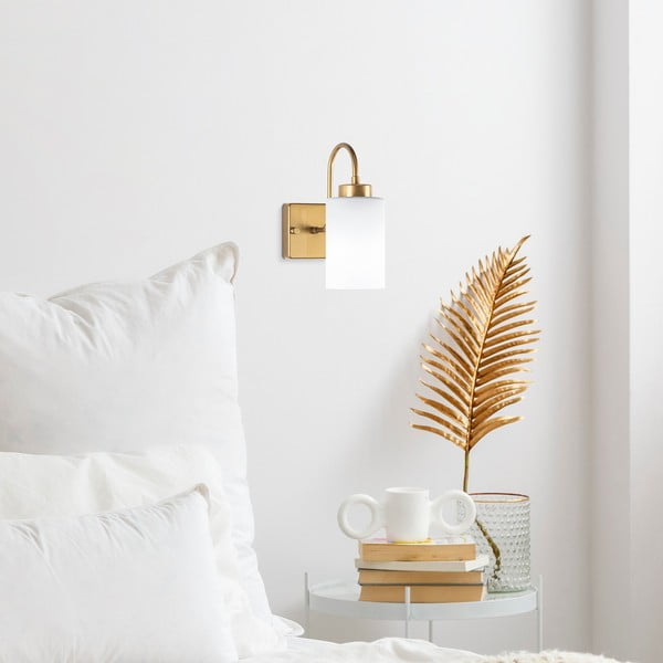 Biały/w kolorze złota kinkiet ø 10 cm Duzsuz – Opviq lights-image-1