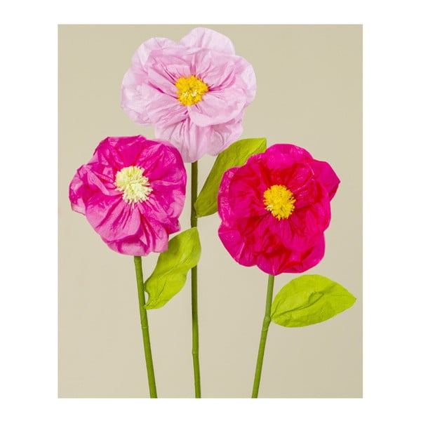 Zestaw 3 papierowych kwiatów dekoracyjnych Boltze Rosalie