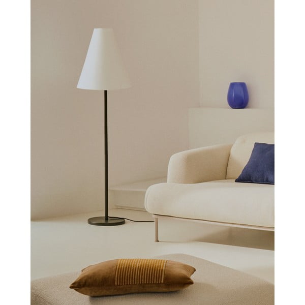 Ciemnozielona lampa stojąca z tekstylnym kloszem (wysokość 153 cm) Navat – Kave Home-image-3