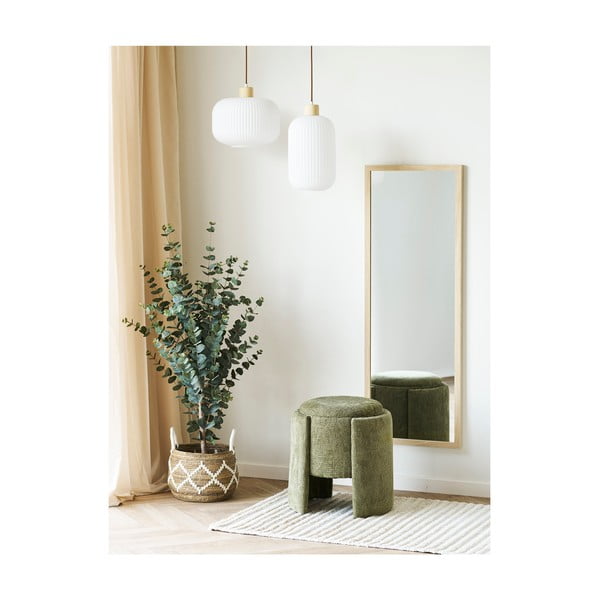 Puf z tkaniny szenilowej w kolorze khaki Walsdorf – House Nordic-image-1