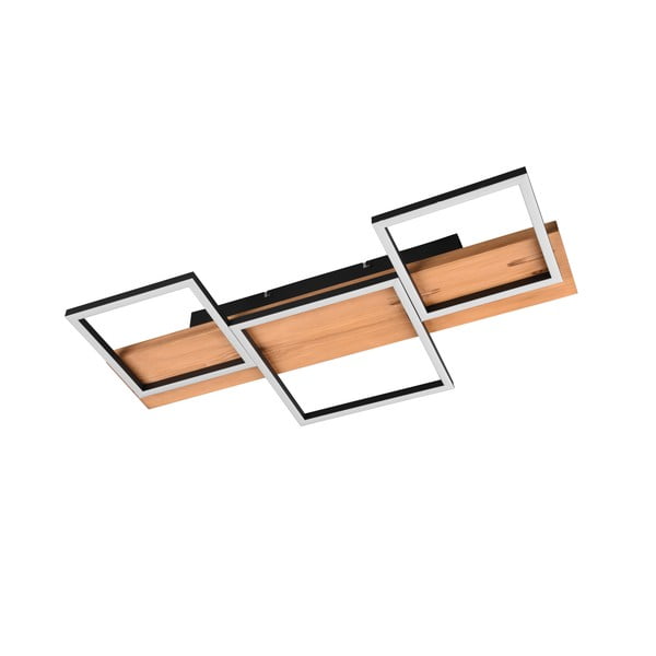 Czarno-naturalna lampa sufitowa LED ze ściemniaczem 34x65 cm Harper – Trio-image-4