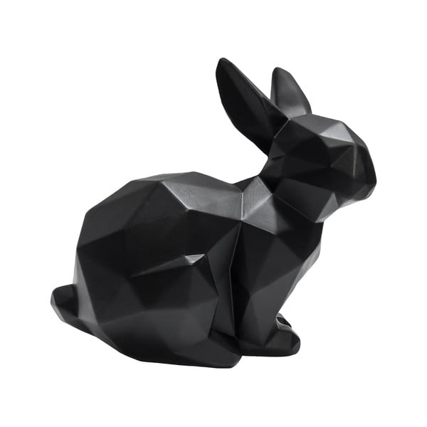 Czarna dekoracja w kształcie króliczka PT LIVING Origami Bunny, wys. 17 cm