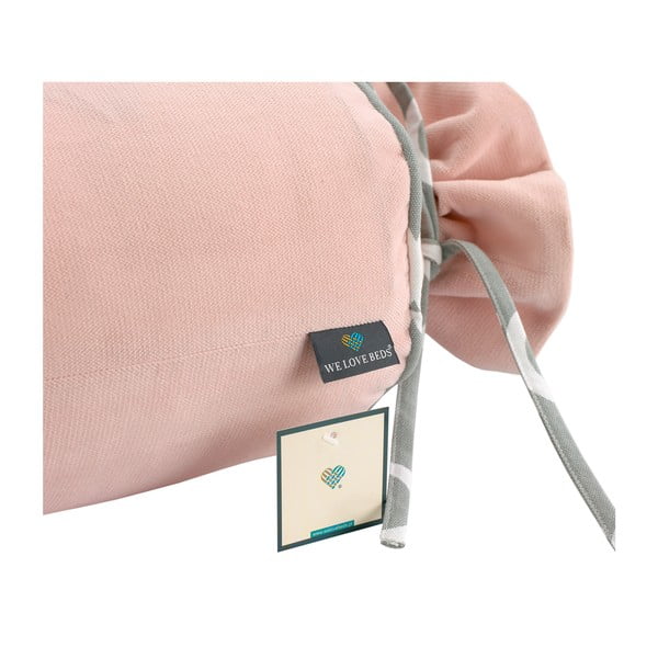 Różowa poszewka na poduszkę WeLoveBeds Rose Quarz Candy, ⌀ 20x58 cm-image-3