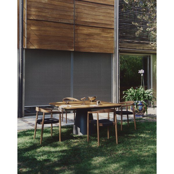 Czarne drewniane krzesła ogrodowe zestaw 4 szt. Ydalia – Kave Home-image-4