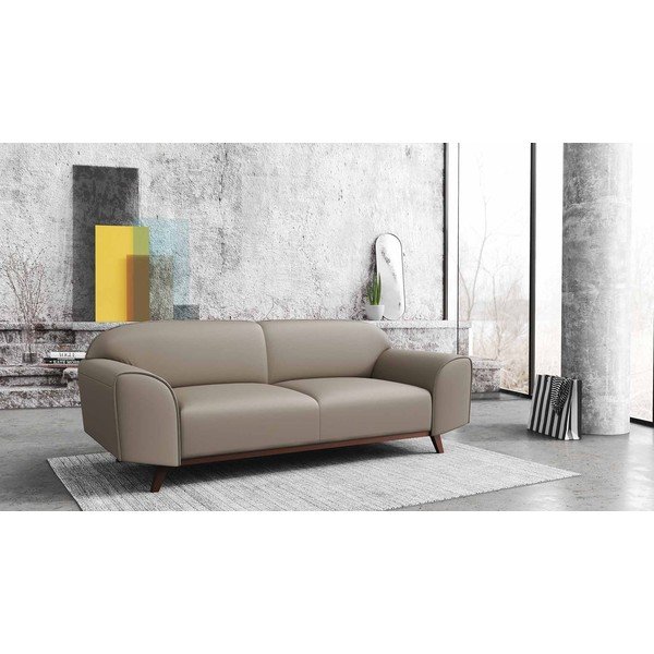 Jasnobrązowa skórzana sofa 193 cm Nesbo – MESONICA-image-1