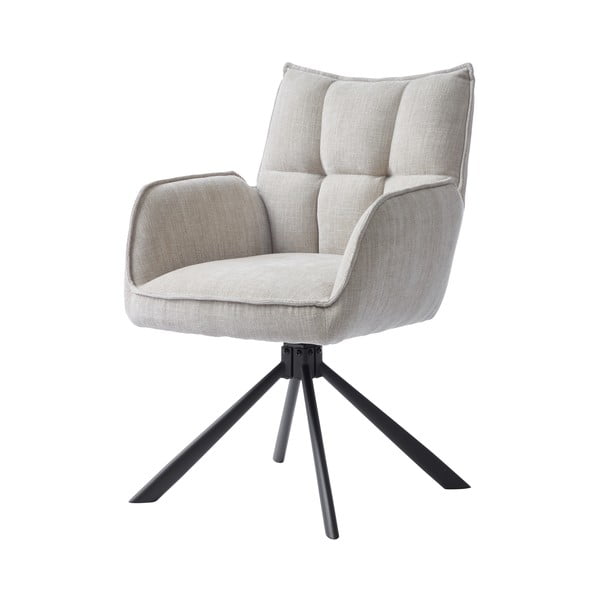 Kremowe tapicerowane fotele jadalniane zestaw 2 szt. Marilla – Unique Furniture