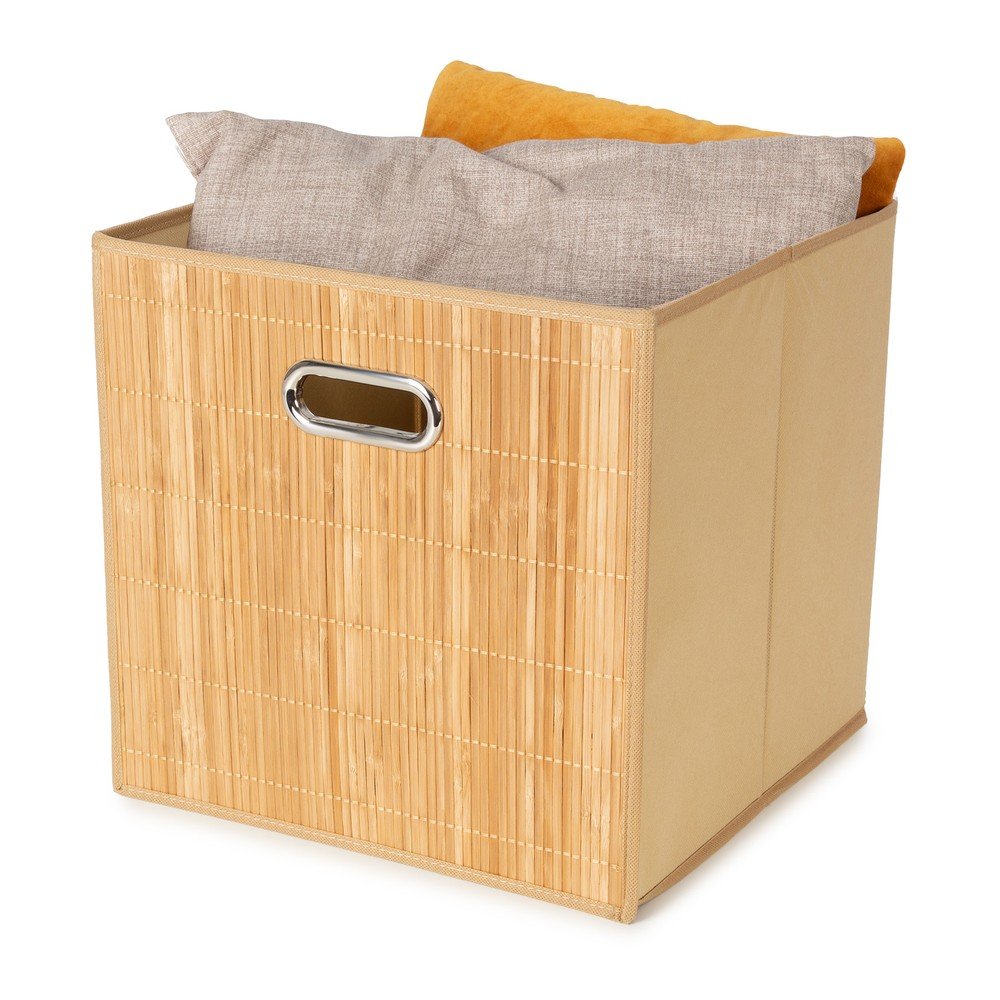 Bambusowy koszyk do regału 31x31x31 cm Anji – Compactor (zdjęcie 5)