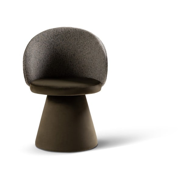 Ciemnozielony fotel z materiału bouclé Inez – Micadoni Home