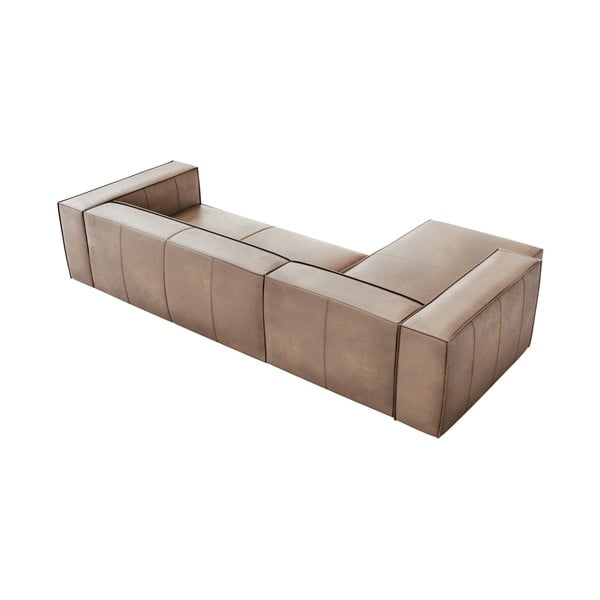 Jasnobrązowy skórzany narożnik (lewostronny) Madame – Windsor & Co Sofas-image-4