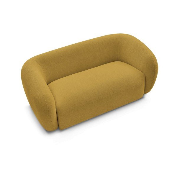 Żółta sofa z tkaniny szenilowej 160 cm Celine – Bobochic Paris-image-3