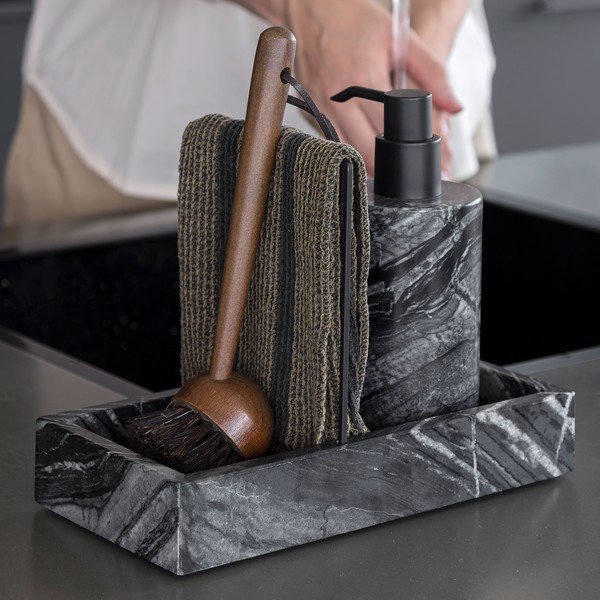 Ciemnoszary kamienny organizer do zlewu Marble – Mette Ditmer Denmark-image-1