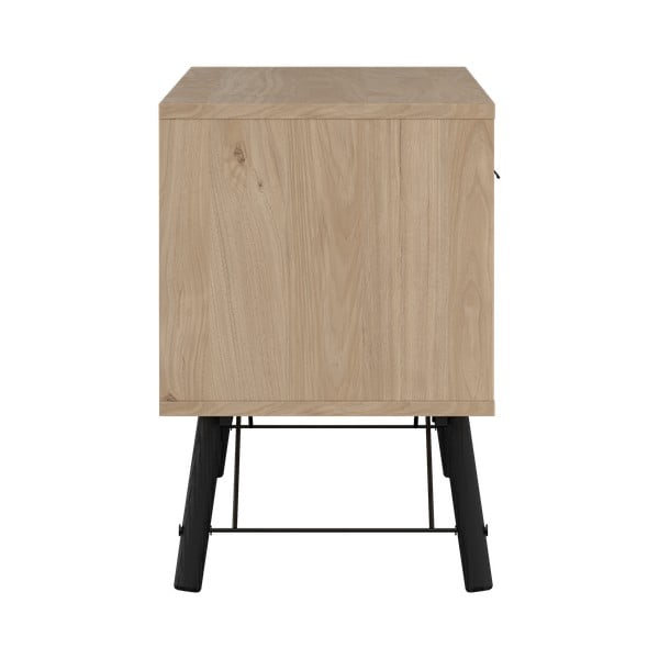 Szafka pod TV w dekorze dębu w naturalnym kolorze 150x60x40 cm Ry – Tvilum-image-3