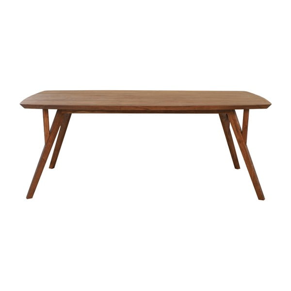 Brązowy stół z blatem z drewna akacjowego 100x220 cm Quenza – Light & Living