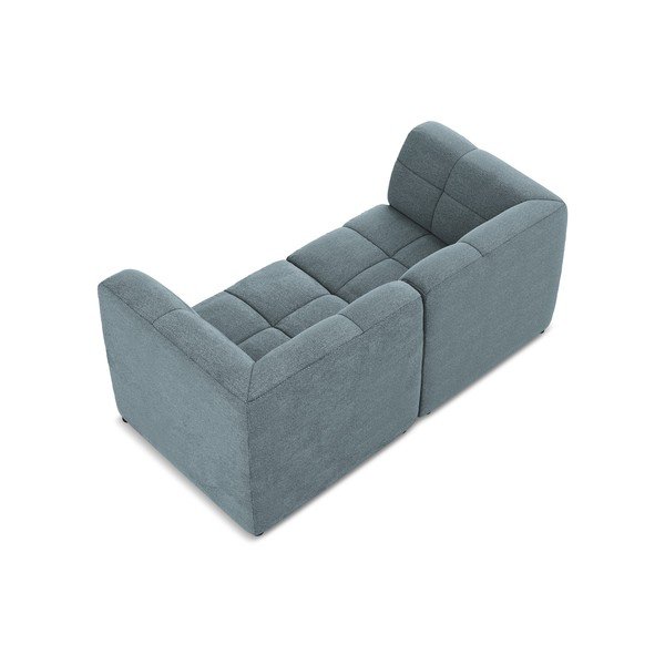 Niebieska sofa z materiału bouclé 180 cm Aloha – Makamii-image-4
