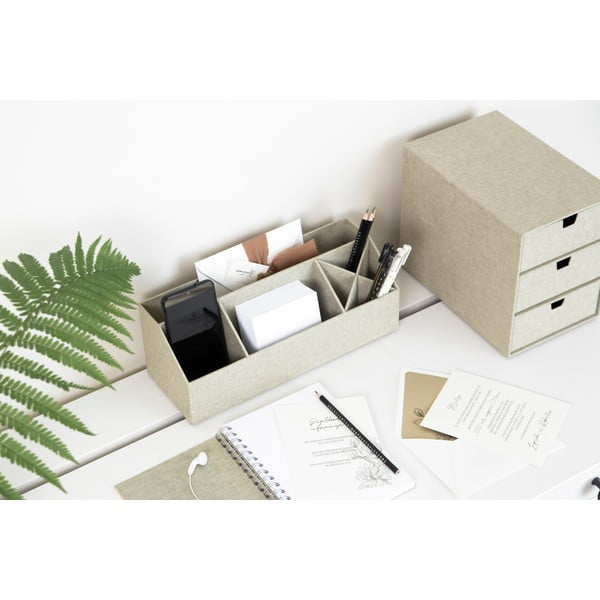 Beżowy organizer z 3 szufladkami Bigso Box of Sweden Ingrid-image-1