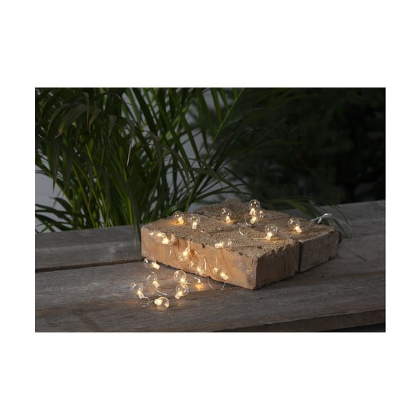 Biała ogrodowa girlanda świetlna LED z motywem żarówek Star Trading Bulb, dł. 1,6 m