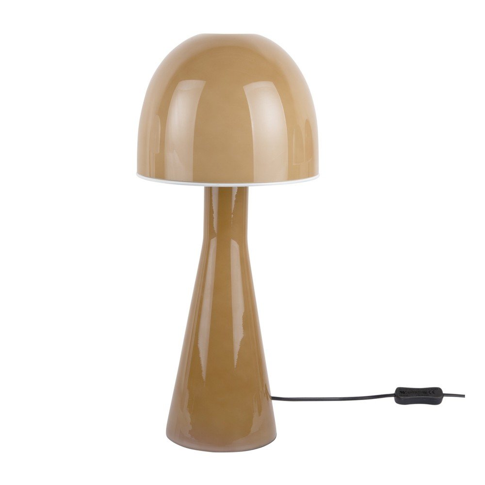 Lampa stołowa w kolorze ochry ze szklanym kloszem (wysokość 45 cm) Bombin – Leitmotiv