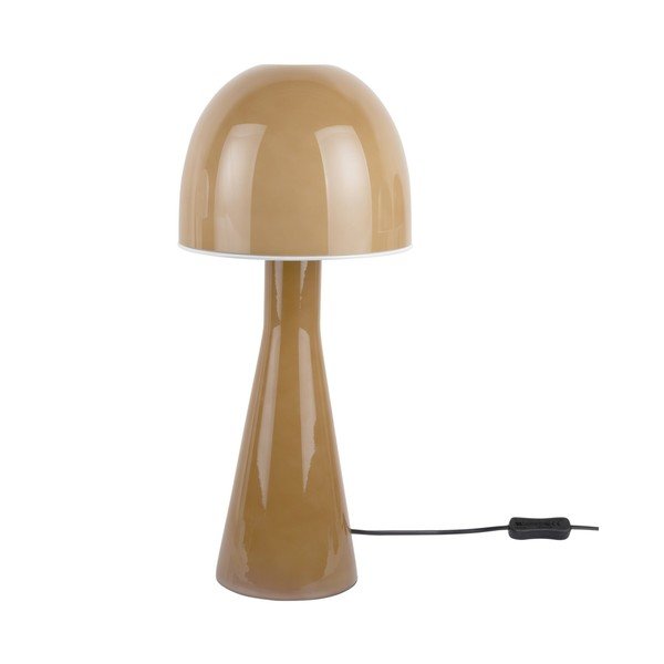 Lampa stołowa w kolorze ochry ze szklanym kloszem (wysokość 45 cm) Bombin – Leitmotiv