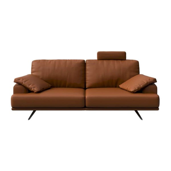 Koniakowa skórzana sofa 220 cm Prado – MESONICA