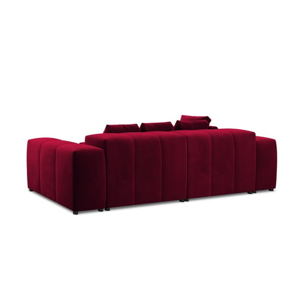 Czerwony aksamitny narożnik (róg zmienny) Rome Velvet – Cosmopolitan Design-image-4