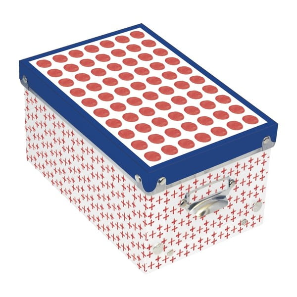 Niebiesko-czerwone pudełko Incidence Nautic Mix, 23,5x15,6 cm