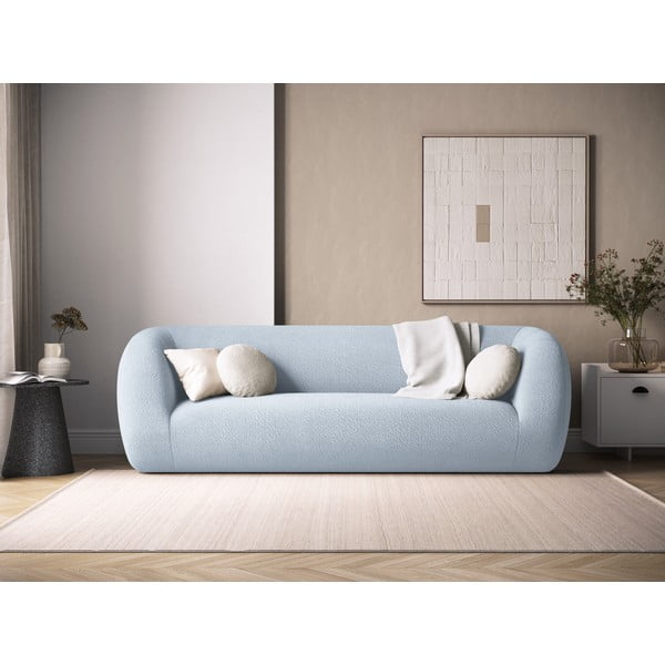 Jasnoniebieska sofa z materiału bouclé 230 cm Essen – Cosmopolitan Design-image-1
