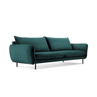 Ciemnozielona aksamitna sofa Cosmopolitan Design Vienna, 200 cm