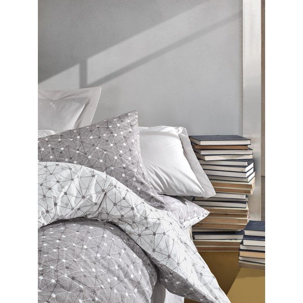 Pościel bawełniana z prześcieradłem Cotton Box Mottle, 200x220 cm-image-1