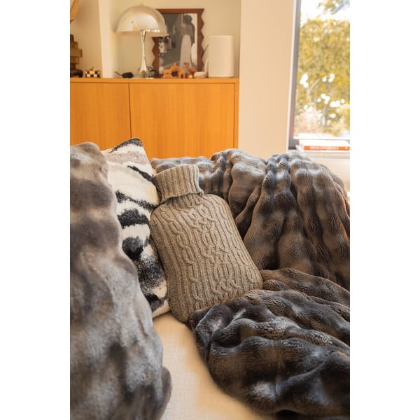 Szary koc z mikropluszu 150x200 cm Wave – Tiseco Home Studio-image-4